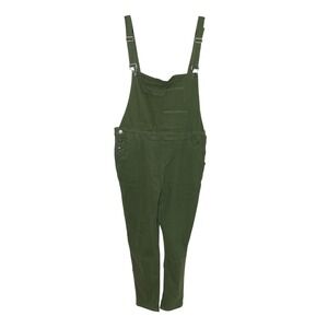 Longbida Overalls Mens XXXL Green Denim Utility Bib Jumpsuit Gorpcore Workwear